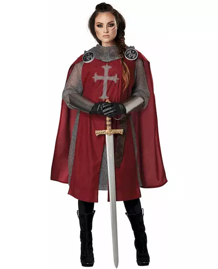 Déguisement chevalier rouge luxe adulte, Taille: Small/Medium, image 2