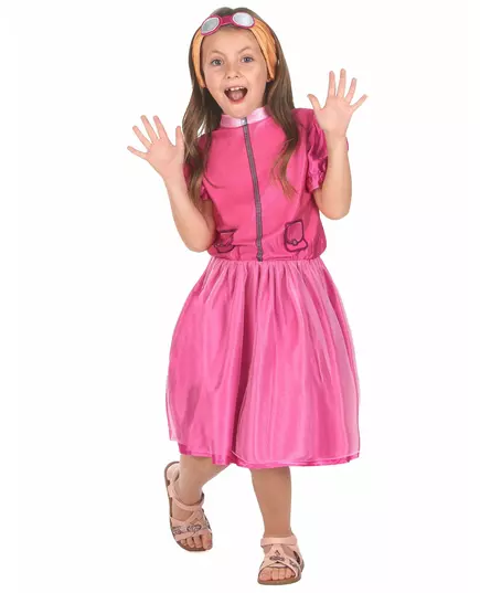 Roze vliegeniers vermomming voor meisje, Maat: 4–6 jaar (110–120 cm), image 2