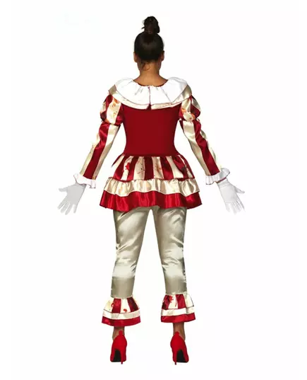 Déguisement clown terrifiante rouge et blanc femme, Taille: X-Large (44–46), image 2