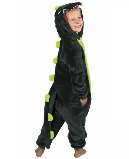 Groene dinosaurus outfit voor kinderen, Maat: 7–9 jaar (128 cm), image 2
