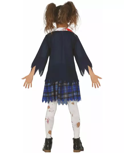 Déguisement écoliere zombie bleue fille, Taille: 10–12 ans (142–148 cm), image 2