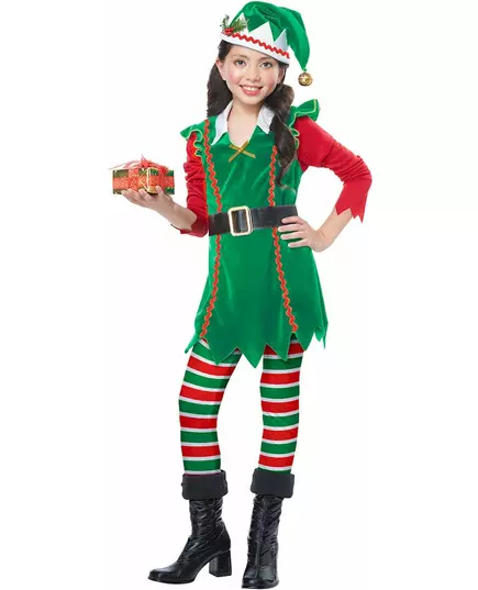 Luxe kerstelfenkostuum voor meisjes, Maat: 4–6 jaar (116 cm), image 2