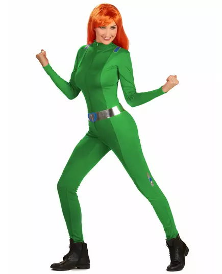 Déguisement Totally Spies™ vert Sam femme, Taille: XS, image 2