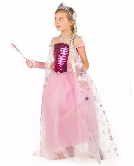 Roze prinsessen- -vermomming en accessoires voor meisjes, Maat: 6–8 jaar, image 2