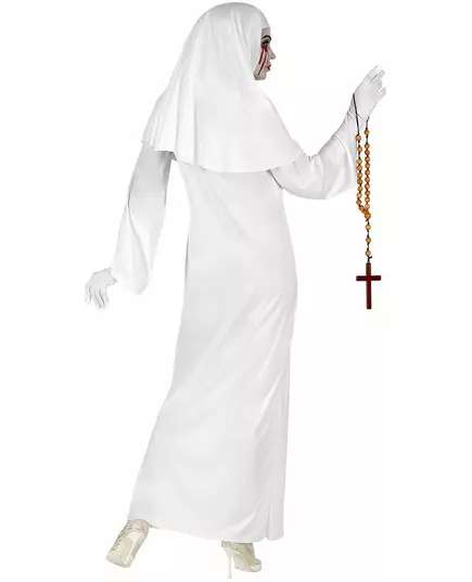 Witte nonnen spookkostuum grote maat vrouw, Maat: XXX-Large, image 2