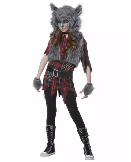 Déguisement loup garou luxe fille, Taille: 6–8 ans (134 cm), image 2