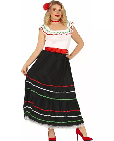 Déguisement mexicaine longue femme, Taille: Large (42–44), image 2