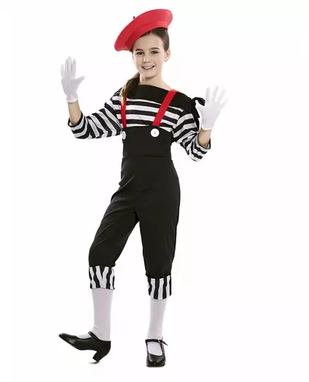 Déguisement mime pantalon fille, Taille: 5–6 ans (105–121 cm), image 2