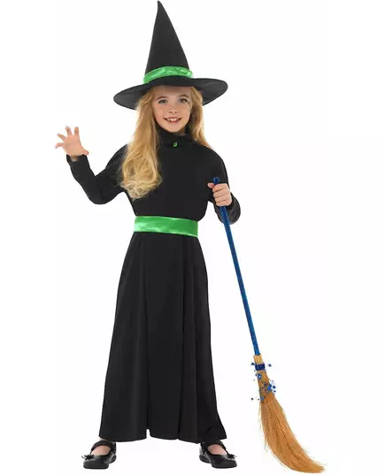 Kleine groene heks outfit voor meisjes, Maat: 7–9 jaar (130/143 cm), image 2
