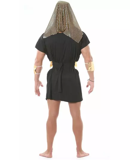 Déguisement pharaon noir et doré homme, Taille: Medium (48–50), image 2