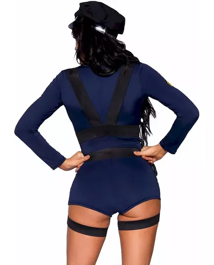 Politievrouw kostuum met sexy korte jumpsuit voor vrouwen, Maat: Medium (40–42), image 2