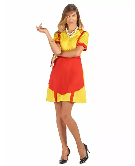 Déguisement serveuse diner US femme, Taille: Small/Medium, image 2