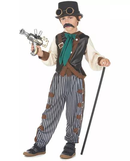 Steampunk dandy kinderkostuum, Maat: 4–6 jaar (110–120 cm), image 2