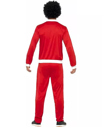 Rood jaren 80 trainingspak voor volwassenen, Maat: Medium, image 2
