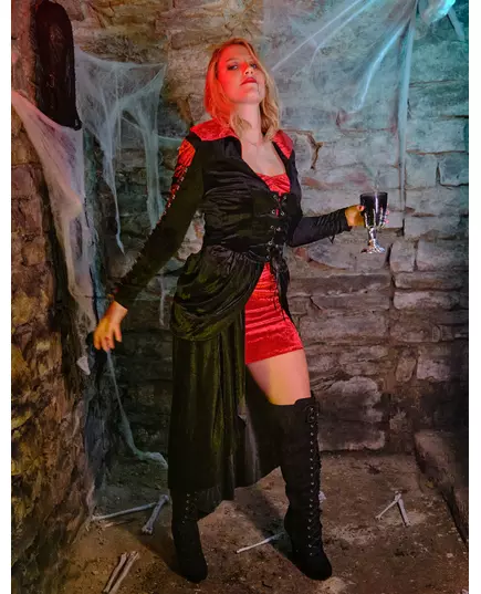 Déguisement vampire a laçages luxe femme, Taille: Medium (40/42), image 2