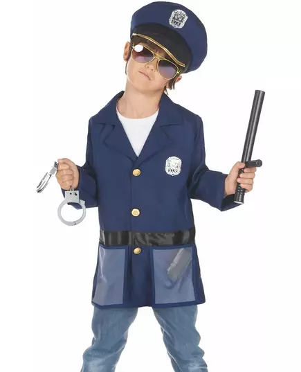 Déguisement avec accessoires policier enfant, Taille: 4–6 ans (110–120 cm), image 2