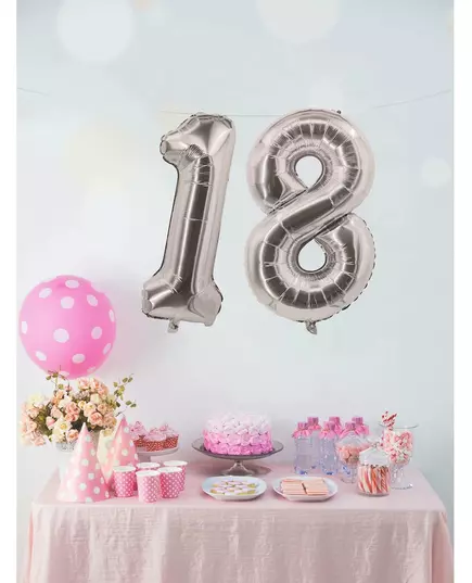 Ballon cijfer 0, Maat: 1, image 3