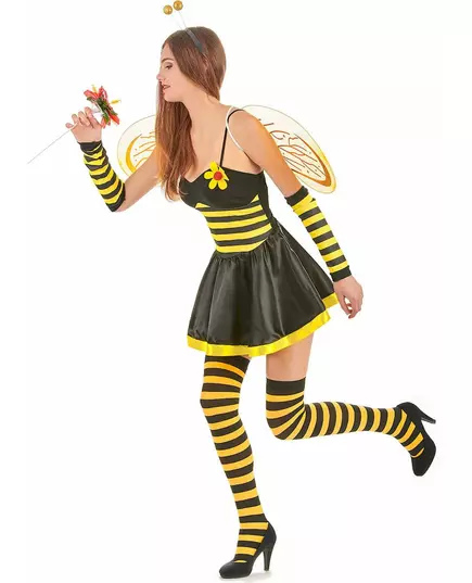 Déguisement abeille femme à fleur, Taille: Medium/Large, image 3