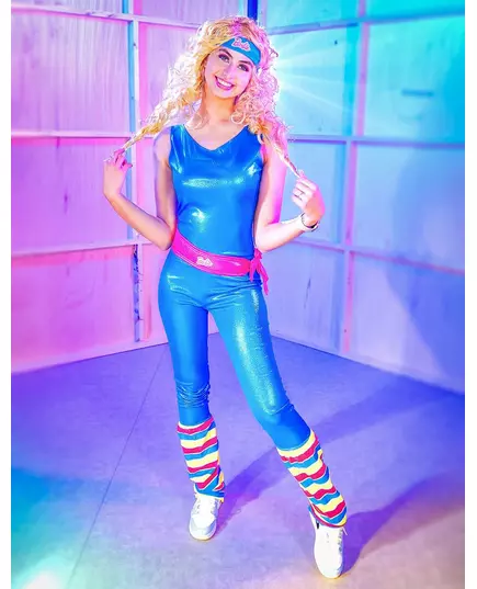 Barbie™ aerobic vermomming voor vrouwen, Maat: Medium, image 2