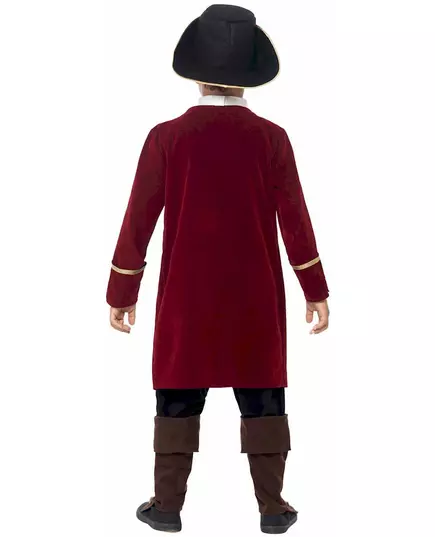 Rood piraten kapitein pak voor jongens, Maat: 7–9 jaar (130/143 cm), image 3