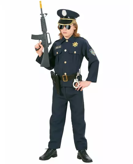 Politie agent kostuum voor jongens, Maat: 5–7 jaar (128 cm), image 3