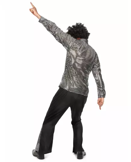 Déguisement disco argenté homme, Taille: Small, image 3