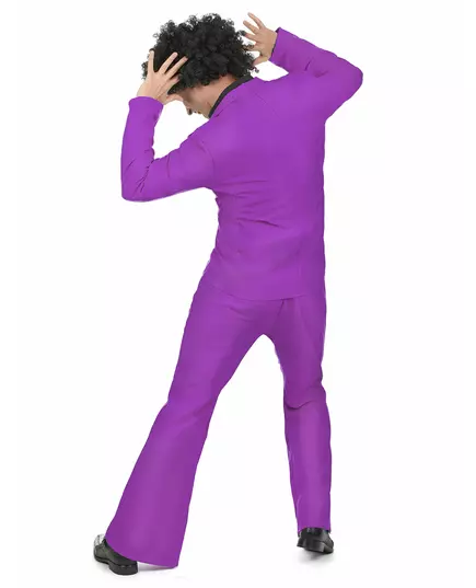 Déguisement disco violet adulte, Taille: X-Large, image 3