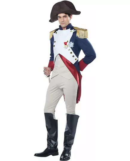 Luxe Napoleon uniform kostuum voor heren, Maat: Large, image 3