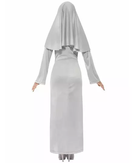 Déguisement fantôme religieuse femme Halloween, Taille: Medium, image 3