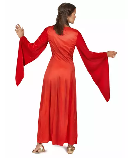 Déguisement médiéval rouge effet velours femme, Taille: Large, image 3