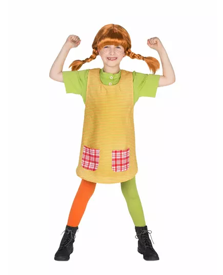 Pippi Langkous™ kostuum voor meisjes, Maat: 5–6 jaar (110–116 cm), image 3