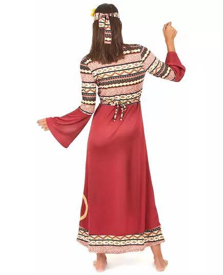 Déguisement hippie bordeaux femme, Taille: XX-Large, image 3