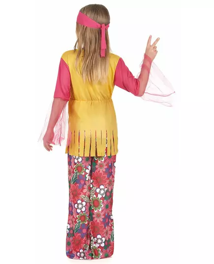 Déguisement hippie muticolore fille, Taille: 10–12 ans (130–140 cm), image 3