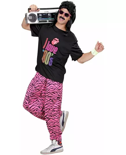 Déguisement jogging I love 80's homme, Taille: Small/Medium, image 3