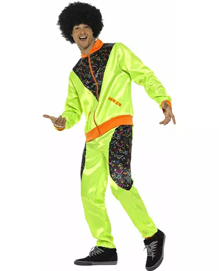 Déguisement jogging rétro vert homme, Taille: Large, image 3