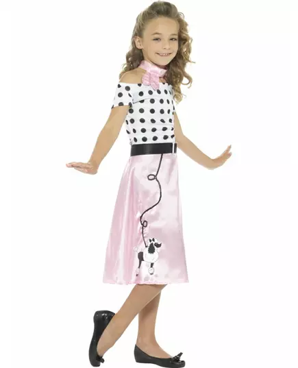 Girly jaren 50 kostuum voor meisjes, Maat: 12–14 jaar, image 3