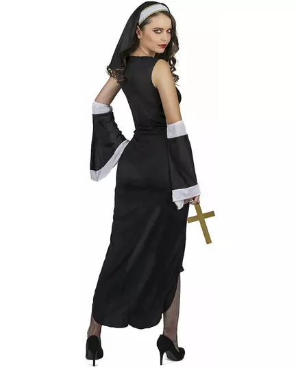 Sexy wit kruis nonnenkostuum voor vrouwen, Maat: Medium, image 3