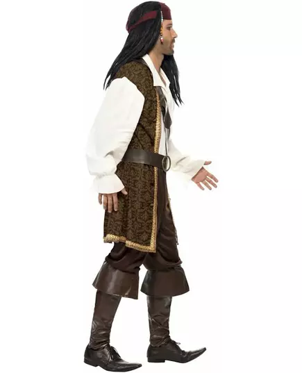 Bruin piraten kostuum voor mannen, Maat: Large, image 3