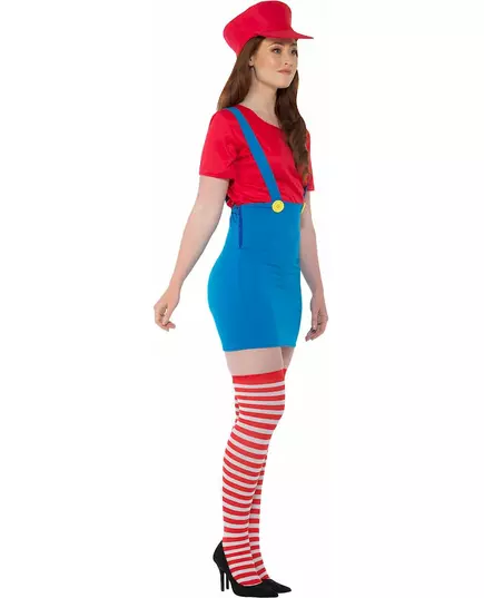 Déguisement Plombier rouge femme, Taille: Small, image 3