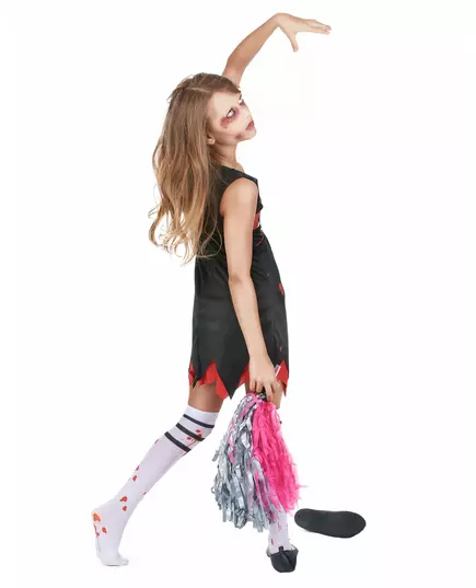 Déguisement pompom girl zombie fille Halloween, Taille: 10–12 ans (L), image 3
