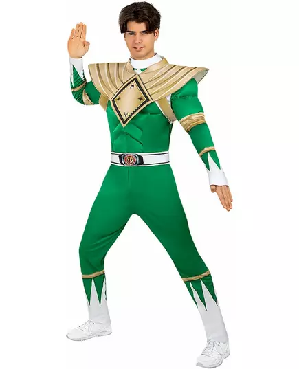 Power Ranger kokstuum volwassen groen, Maat: X-Large, image 2