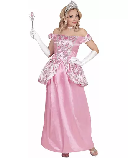 Déguisement princesse rose pâle femme, Taille: Medium, image 2