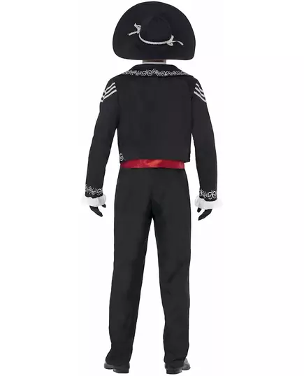 Mexicaanse skelet kostuum voor heren Halloween, Maat: X-Large, image 3
