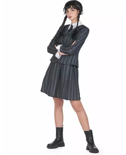 Déguisement uniforme scolaire gothique femme, Taille: Small, image 2