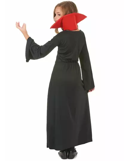 Déguisement vampire long fille Halloween, Taille: 10–12 ans (130–140 cm), image 3