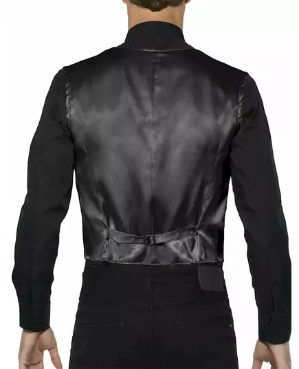 Gilet noir à sequins adulte, Taille: Large, image 3