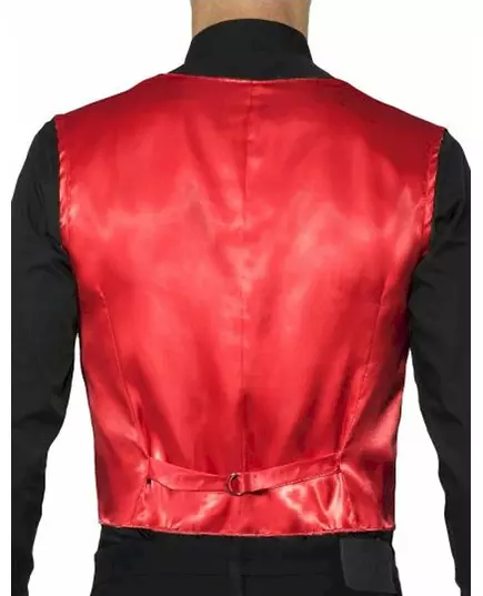 Gilet rouge à sequins adulte, Taille: Small, image 3