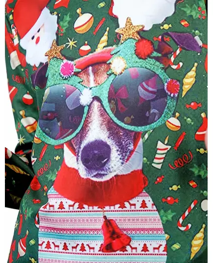 Pull de Noël imprimé chien adulte, Taille: X-Large, image 2