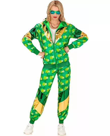 Survêtement à trèfles Saint Patrick adulte, Taille: Medium, image 2