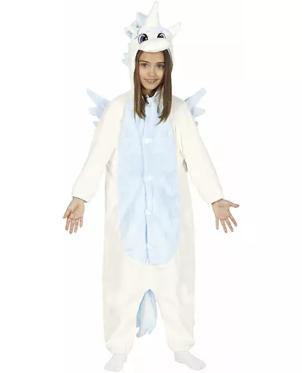 Combinaison licorne blanche et bleue enfant, Taille: 5–6 ans (110–115 cm), image 3